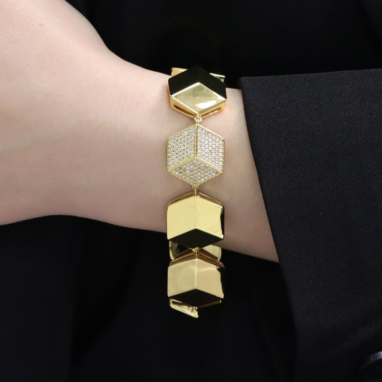 Pulseira Hexágono Luxo - XYH100902