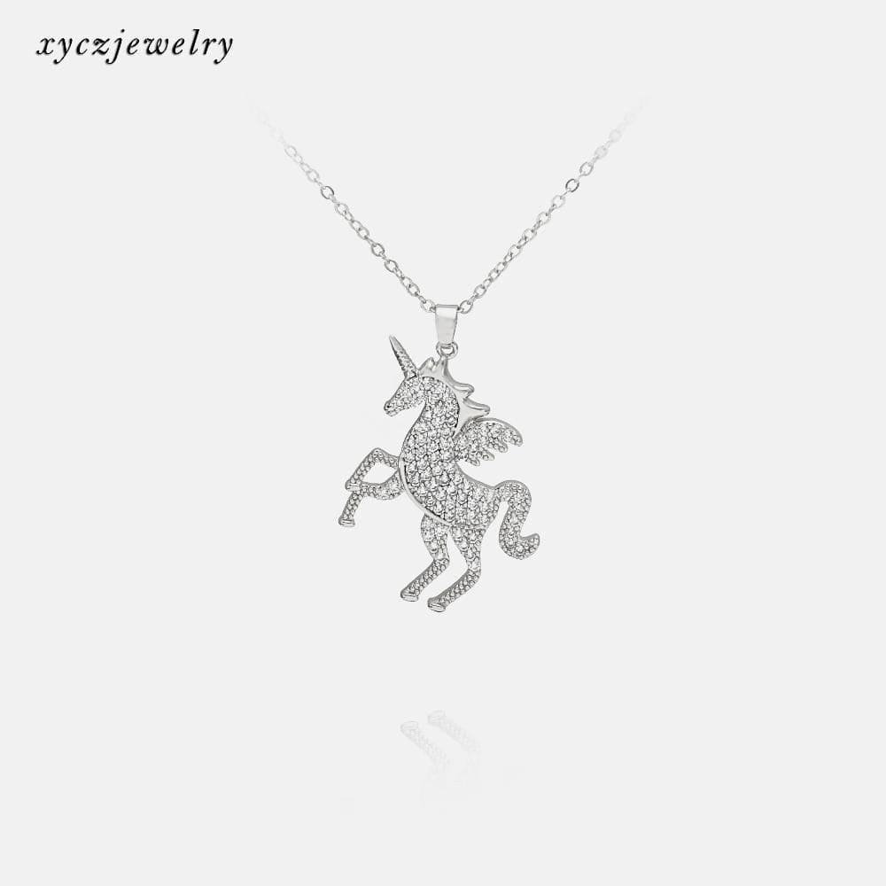 Colar Unicórnio cravejado XYP101713
