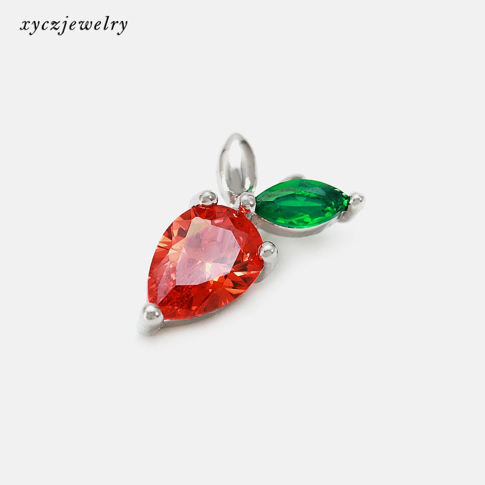 DIY Pingente morango XYPJ100488