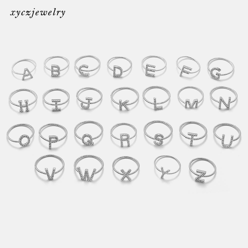 DESC-Anel Trançado Letra XYS100773 (LetterA-P)