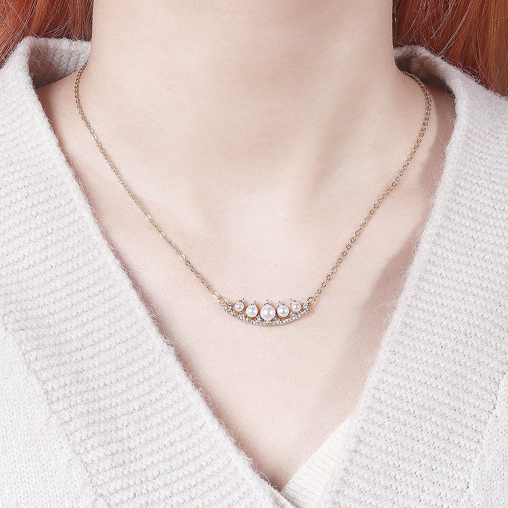 Colar perolas e zirconia XYN101023 necklace