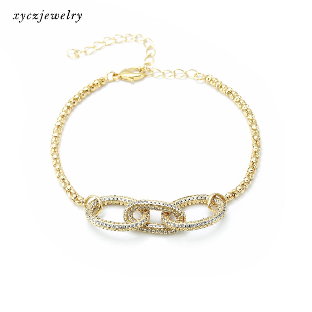 Pulseira Luxo Elos Cravejados XYH100603 手链