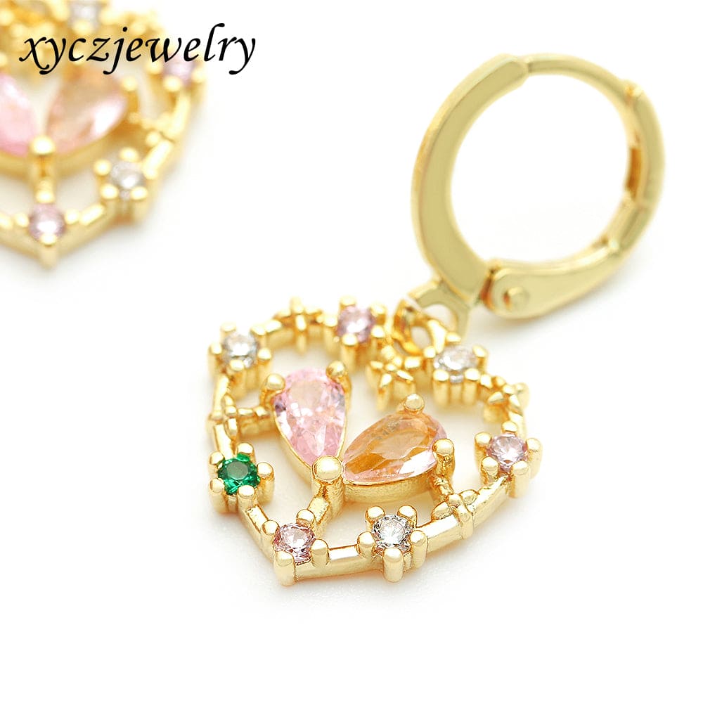 Brinco Coração Pétalas XYE104243