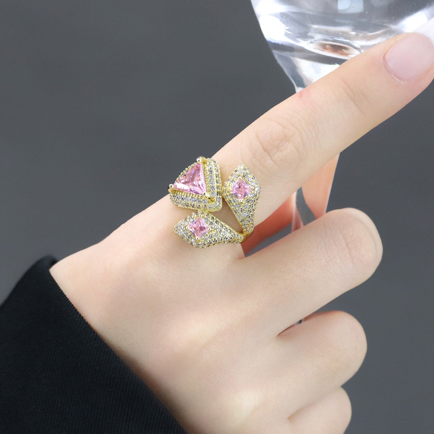 Anel 3 Pontas Moderno XYR103533 ring