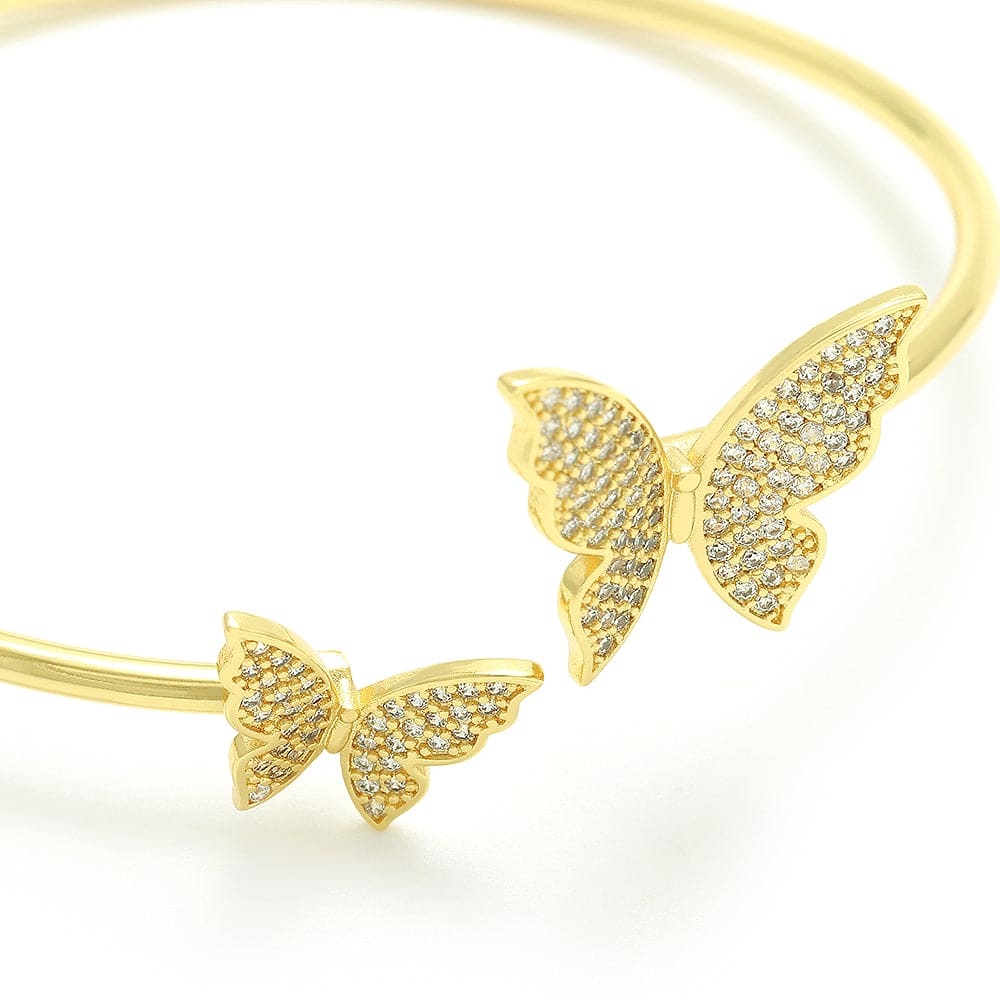 Bracelete liso com borboleta na extremidade XYH100803 手镯