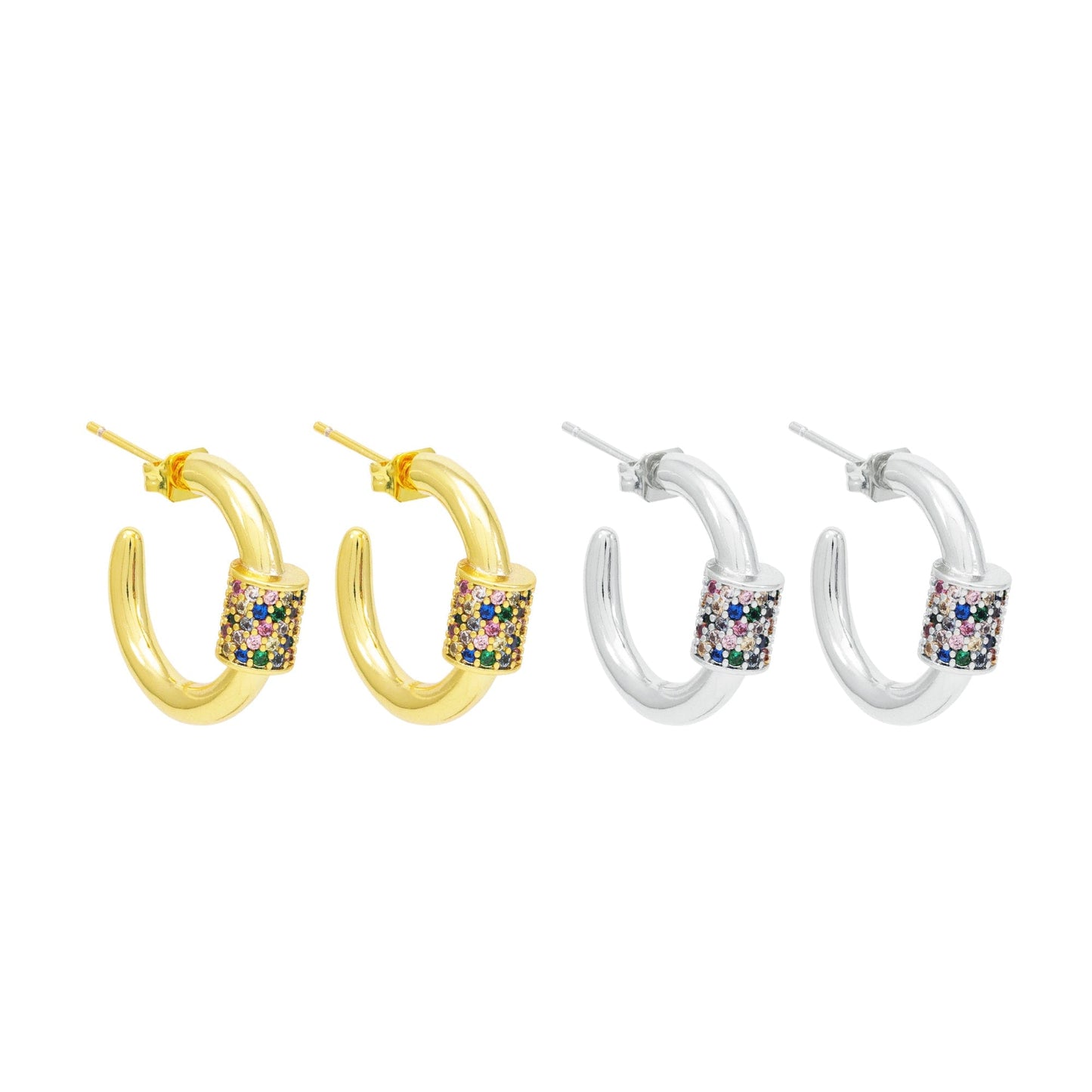 DESC-Meia Argola Colors XYE104586 earring