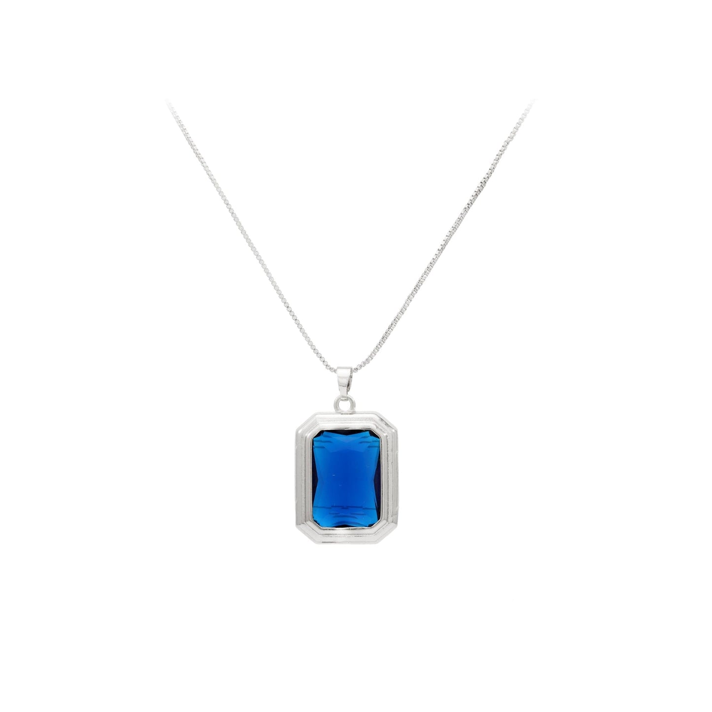 DESC- Colar Retangular Cravação Inglesa XYN101135 necklace