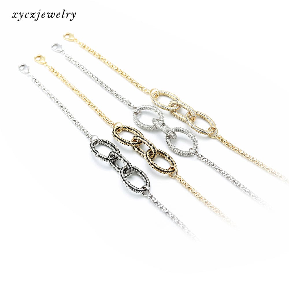 Pulseira Luxo Elos Cravejados XYH100603 手链