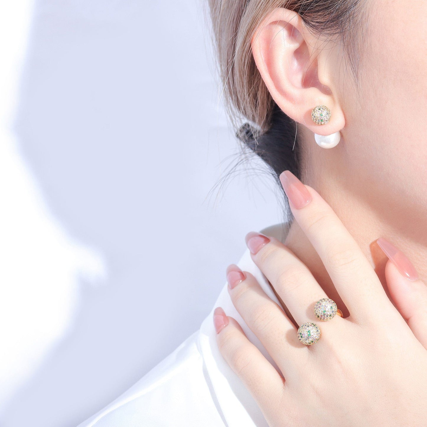 Brinco Esfera e Perola Absoluta XYE104394