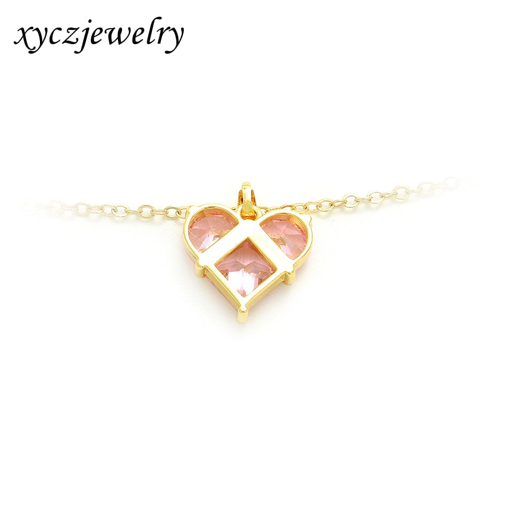 Colar Coração 3 pedras XYN101029