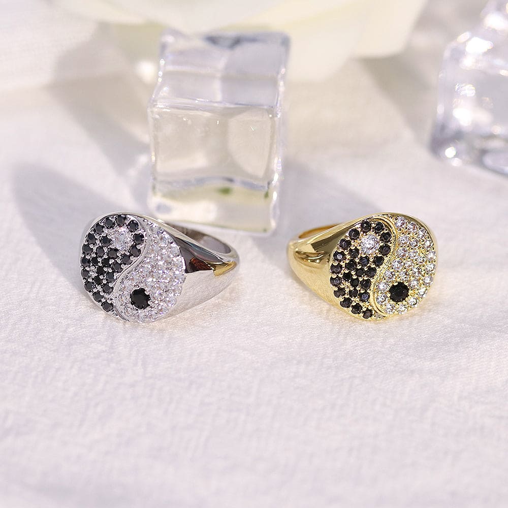 Anel Yin Yang Cravejado XYR103372