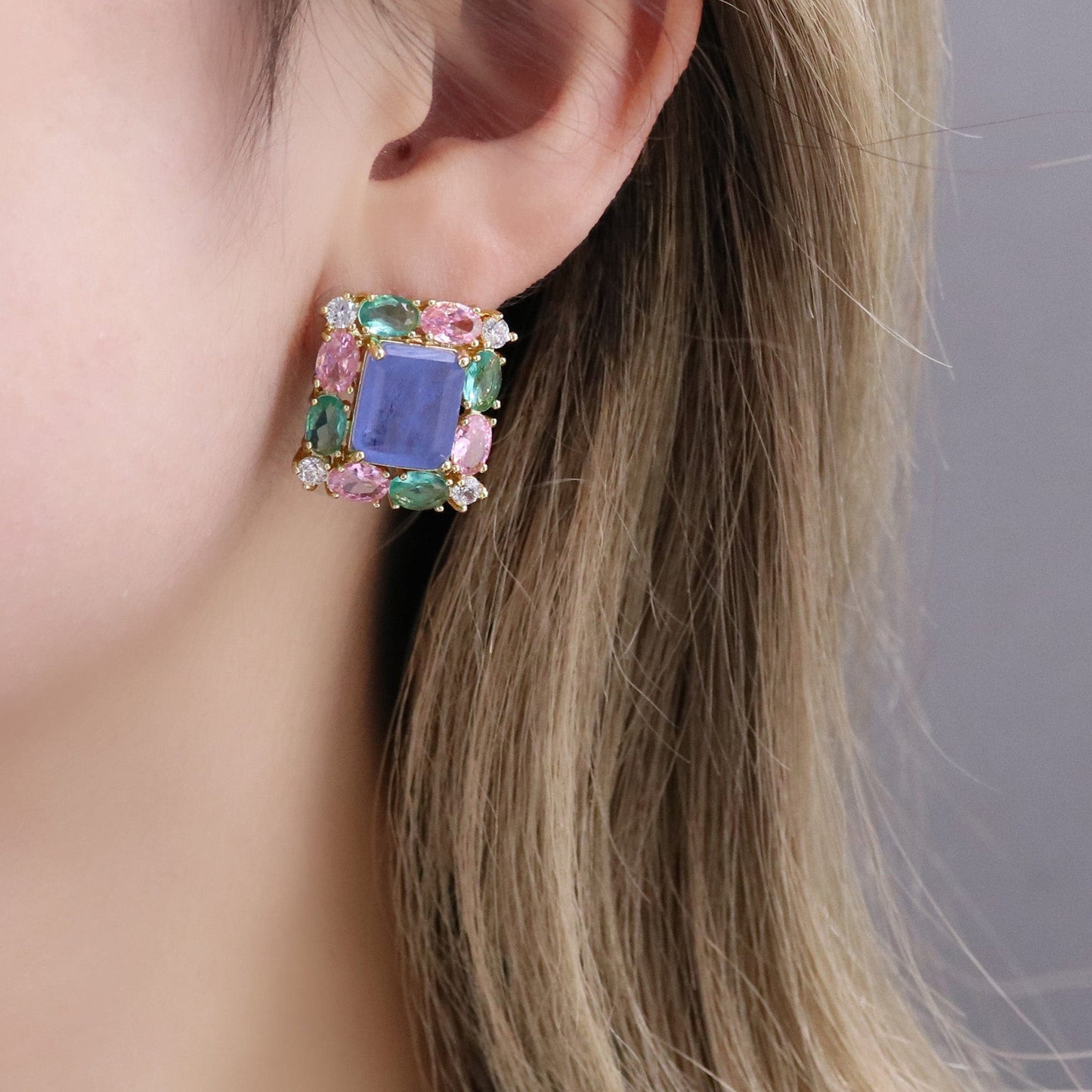 DESC- Brinco Fusion Quadrado Frontal XYE104563 earring