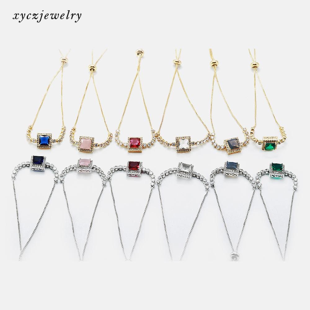 Pulseira Delicada Quadrado Lapidado XYS100382手链