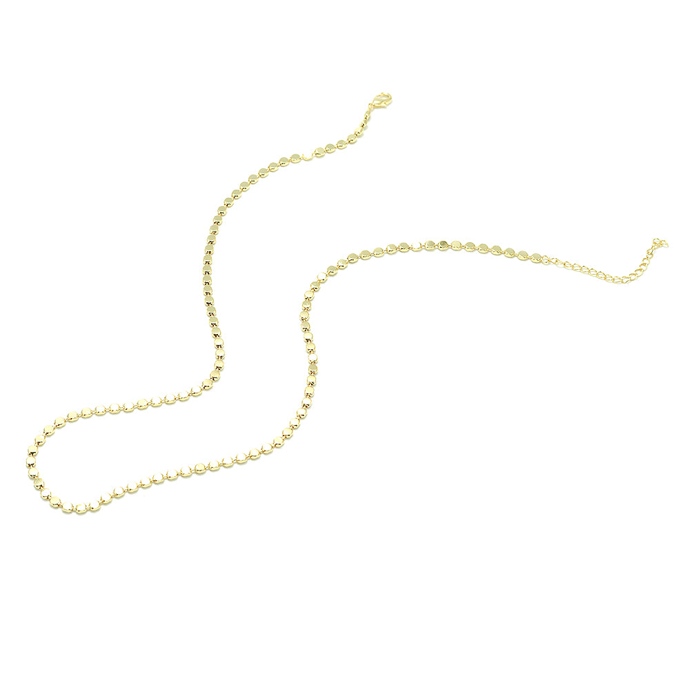 Colar bolinhas achatadas