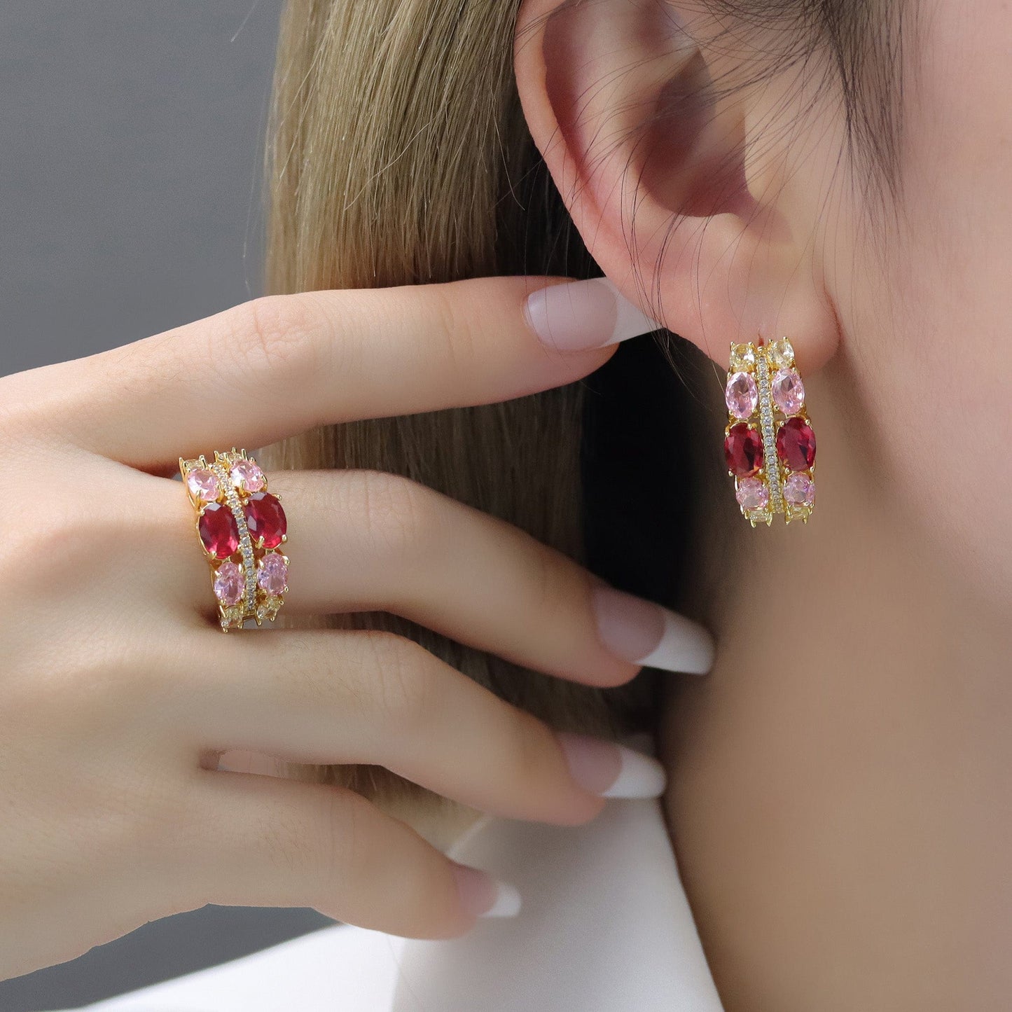 Anel Pedras Ovais XYS101195