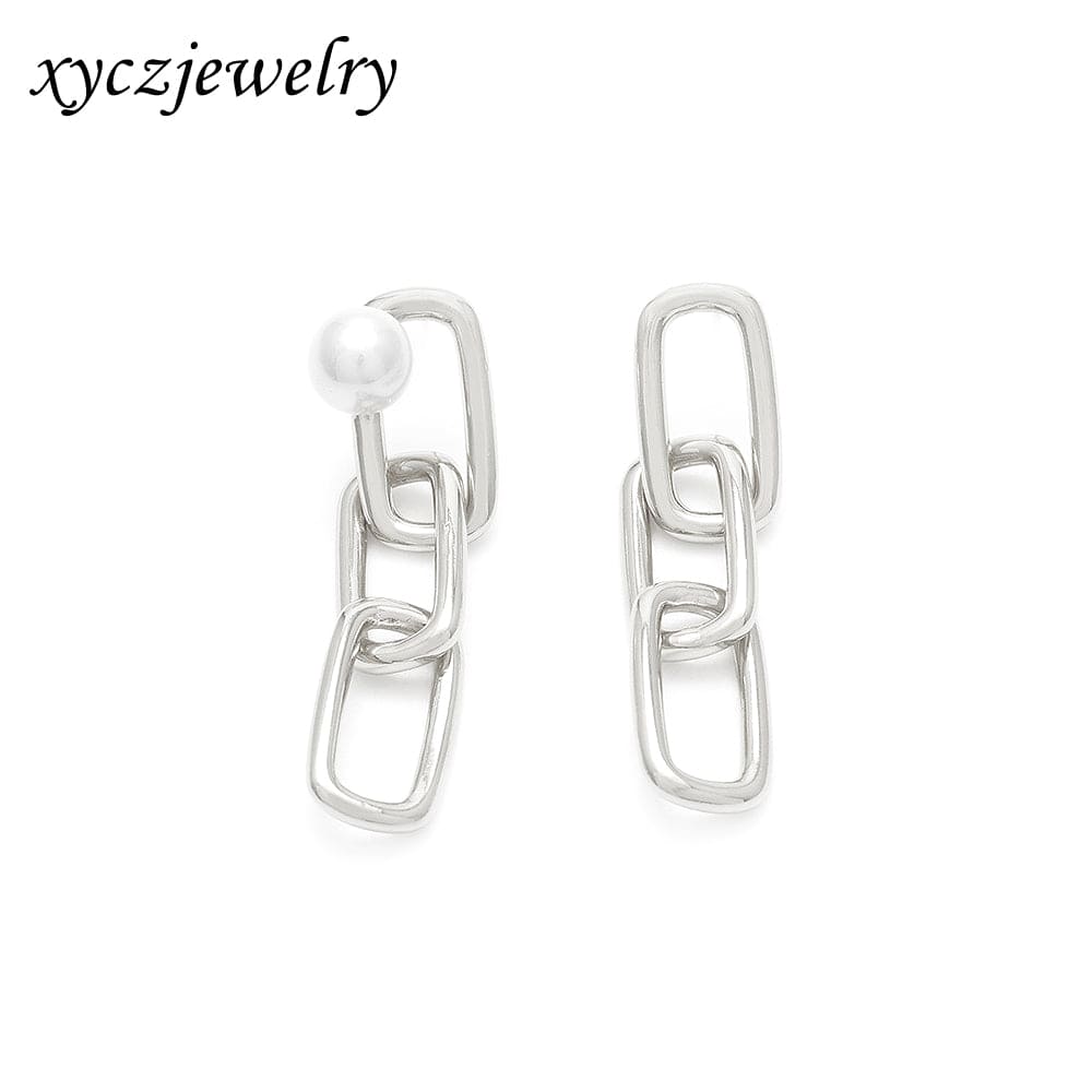 Brinco Elos e Perola Shell XYE104220-2