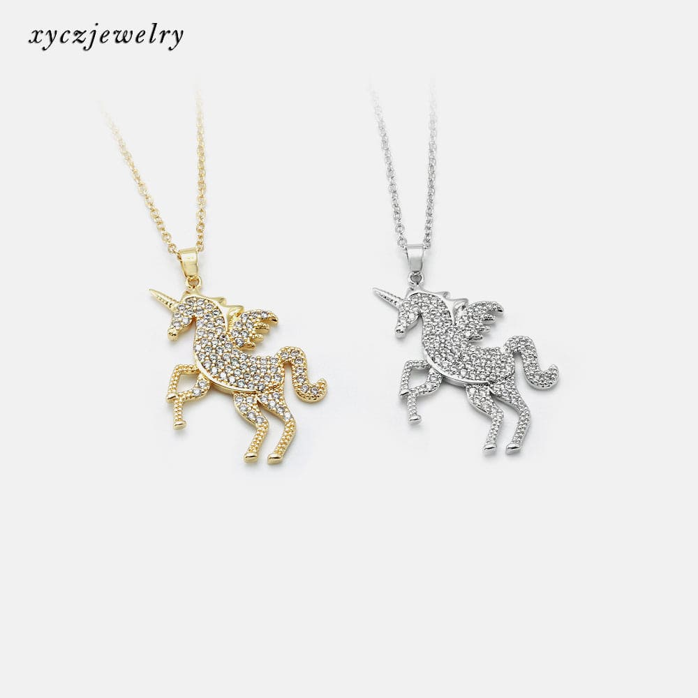 Colar Unicórnio cravejado XYP101713