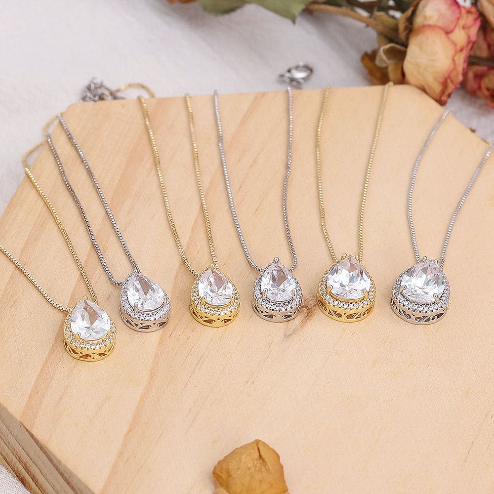 Colar Gota Cristal XYS100616