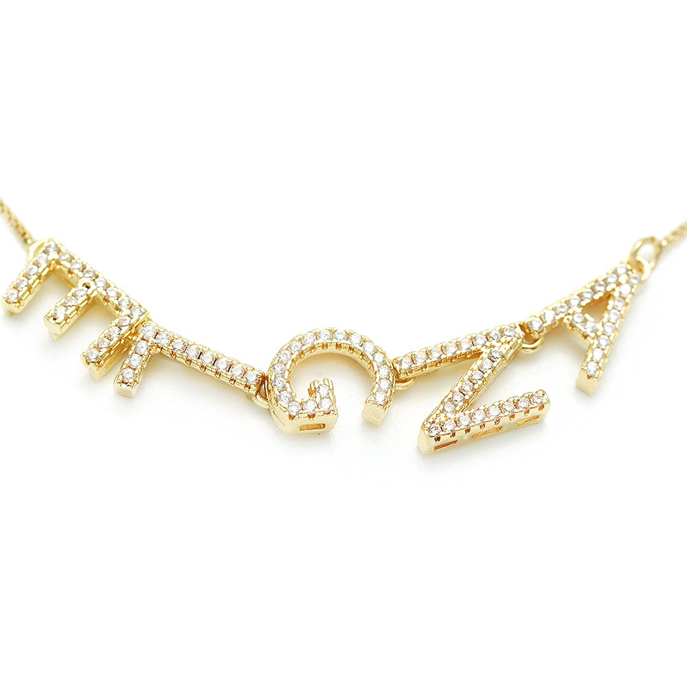 Colar letras DIY ANGLE cravejado XYN101003