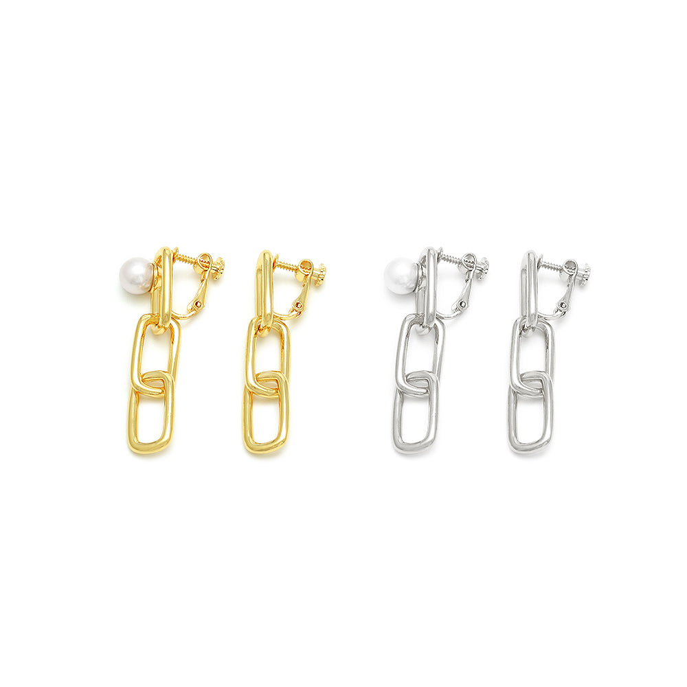 Brinco Elos e Perola Shell XYE104220-4