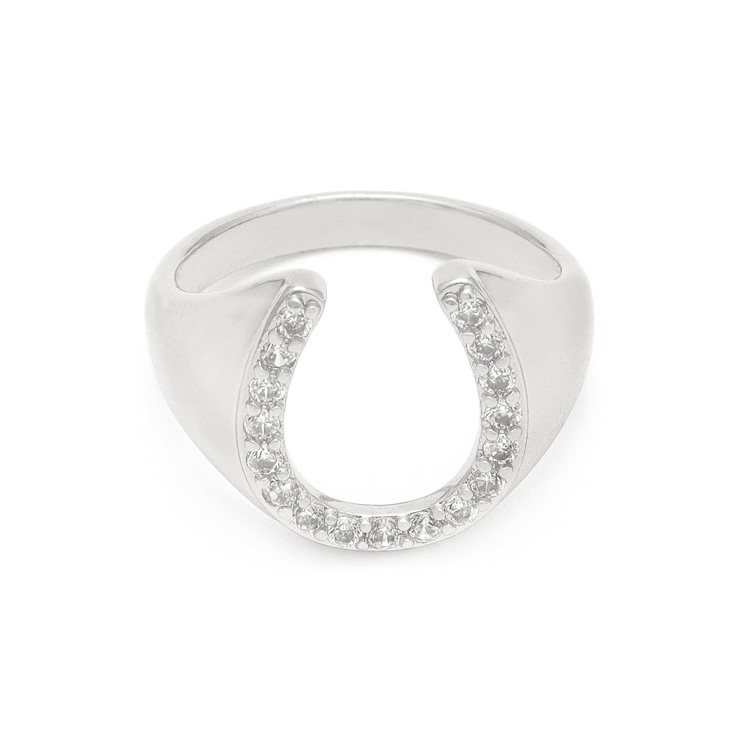 Anel de ferradura cravejada no atacado