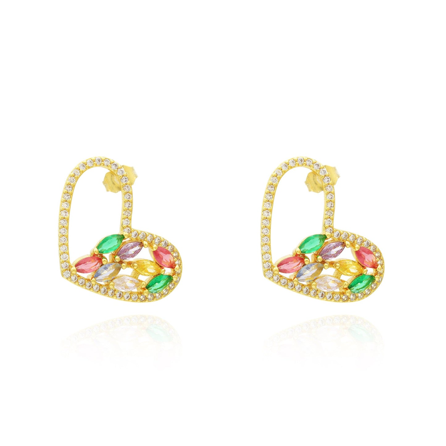 Brinco Coração Charme & Elegância XYE104582 earring