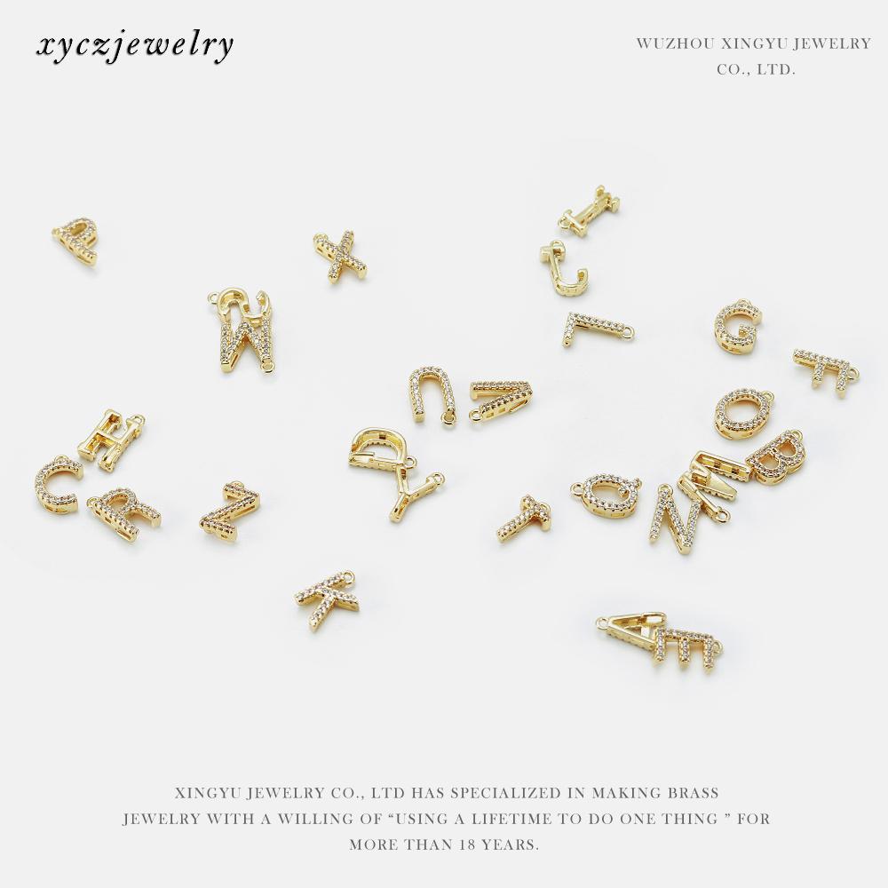 DIY Pingente letras iniciais A a Z cravejado XYEJ100462 VENDIDO SEPARADAMENTE