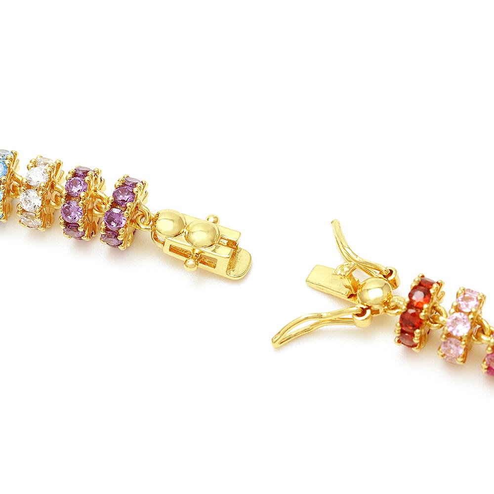 Colar Riviera Rondele necklace mix color 40cm A0043