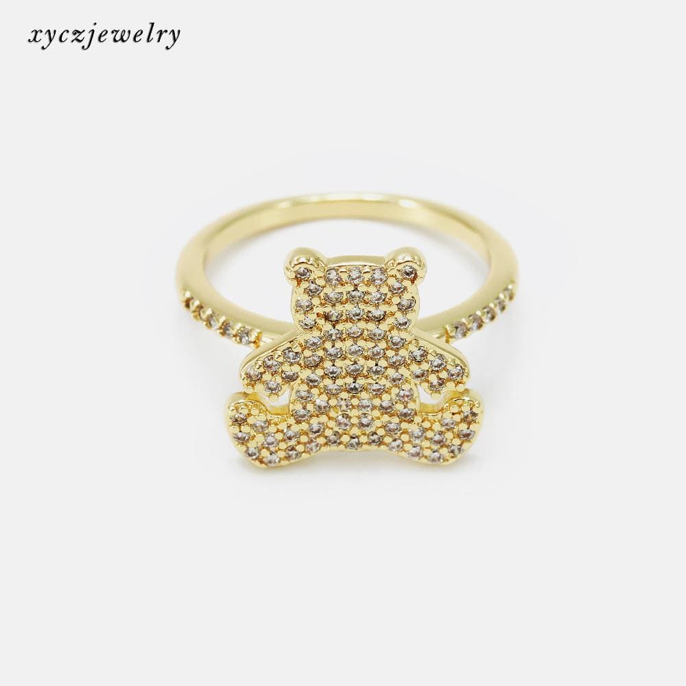 Anel urso cravejado no atacado