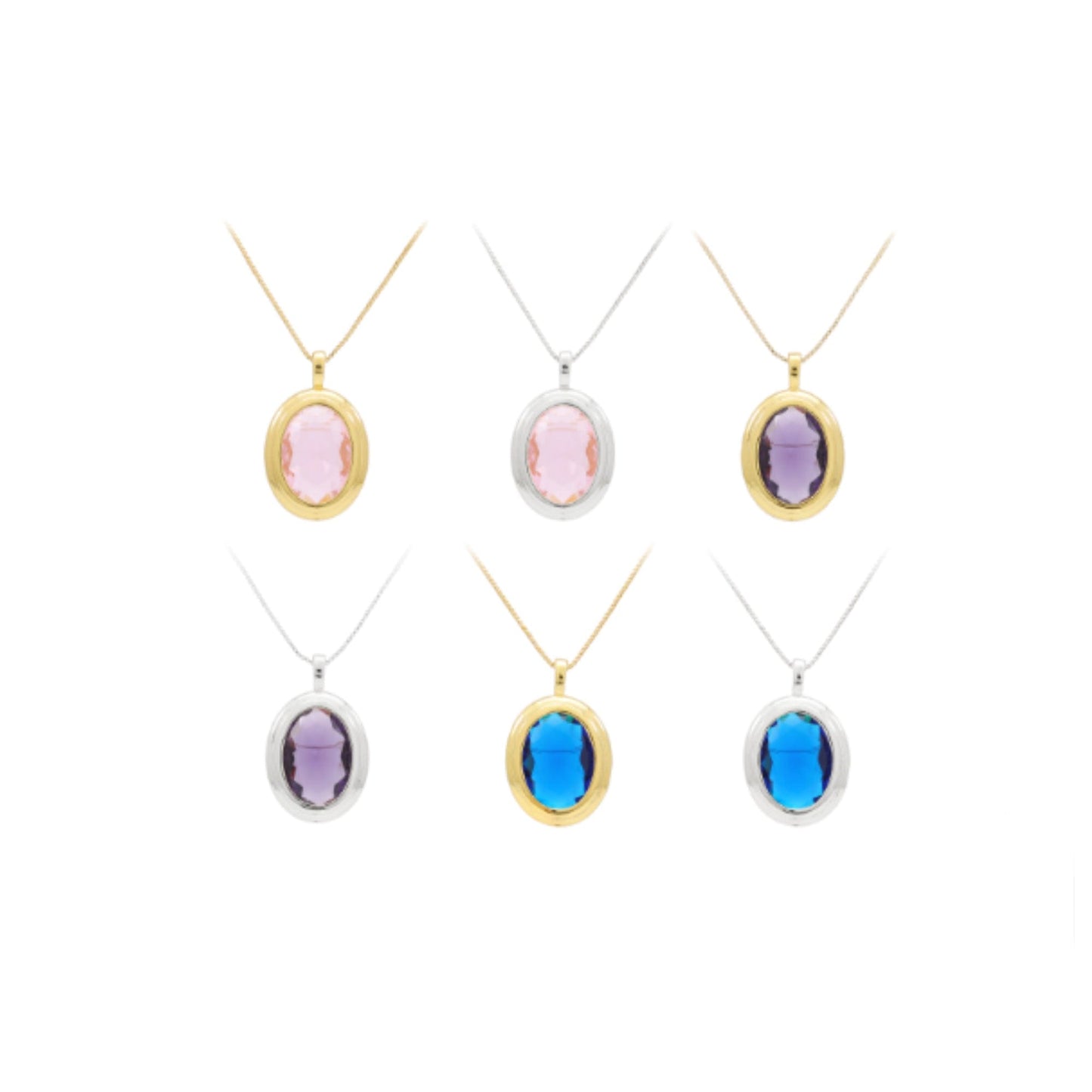 DESC-Colar Oval Cravação Inglesa XYN101134 necklace