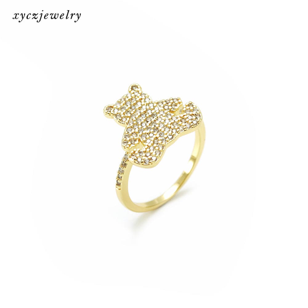 Anel urso cravejado no atacado