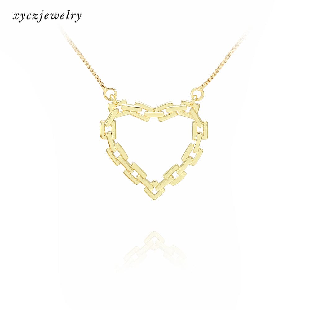 Colar Coração de Elos XYS100990 吊坠+链条
