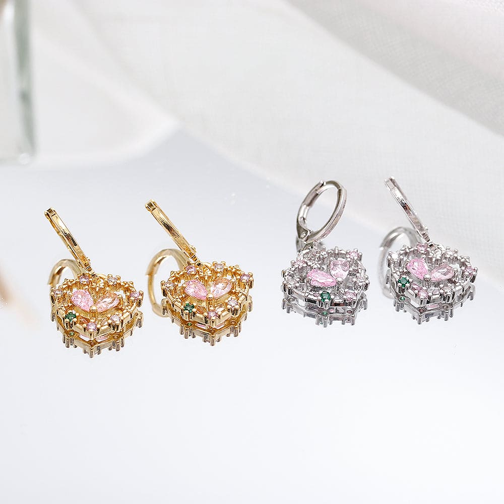 Brinco Coração Pétalas XYE104243