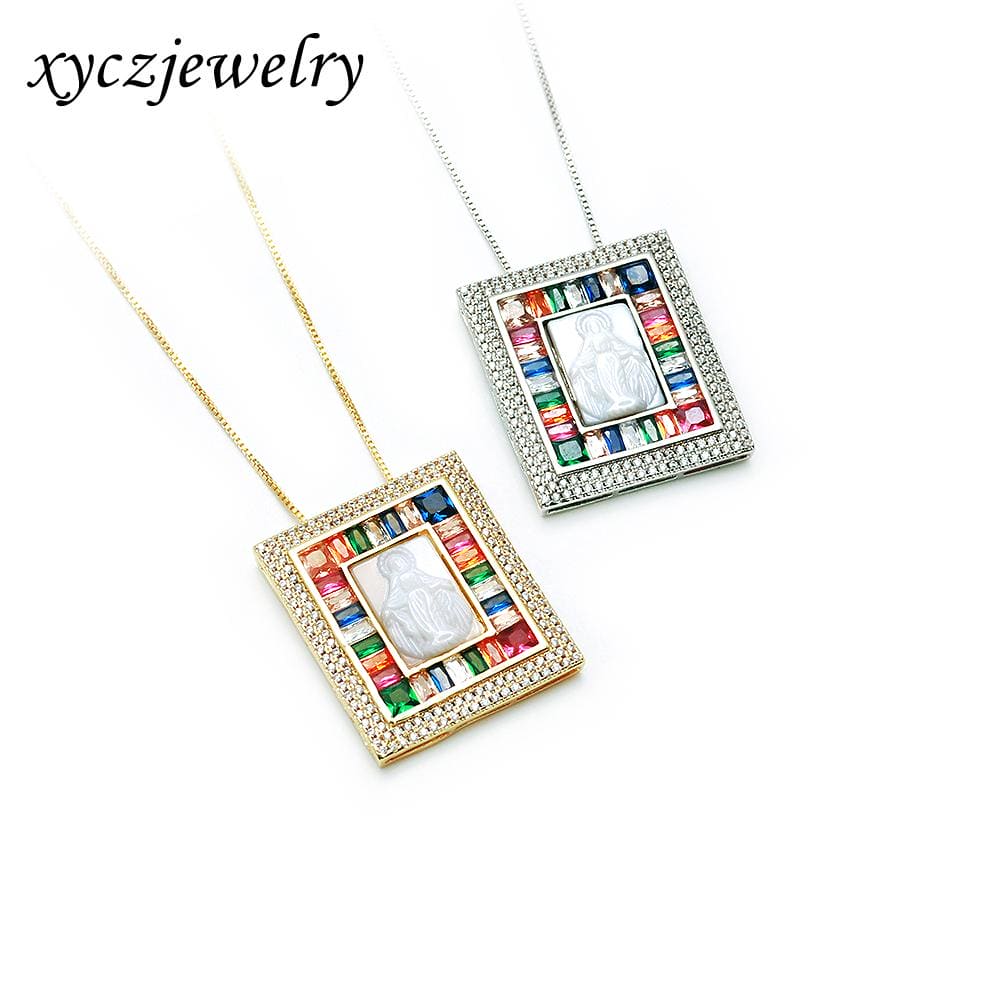 Colar Carrês com Madrepérola Nossa senhora das Graças XYP101128