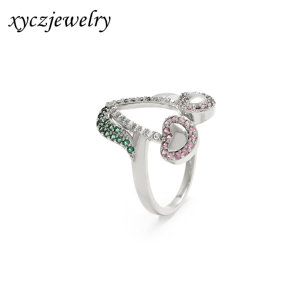 Anel de cereja cravejado no atacado