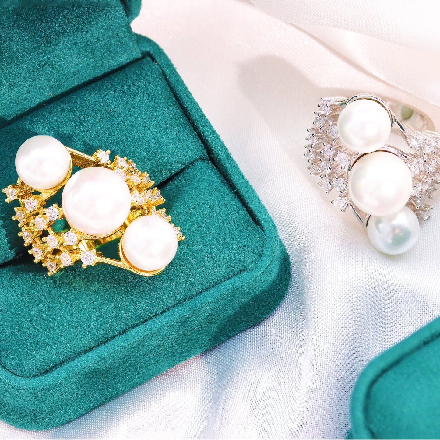 Anel 3 Pérolas XYR102453 ring