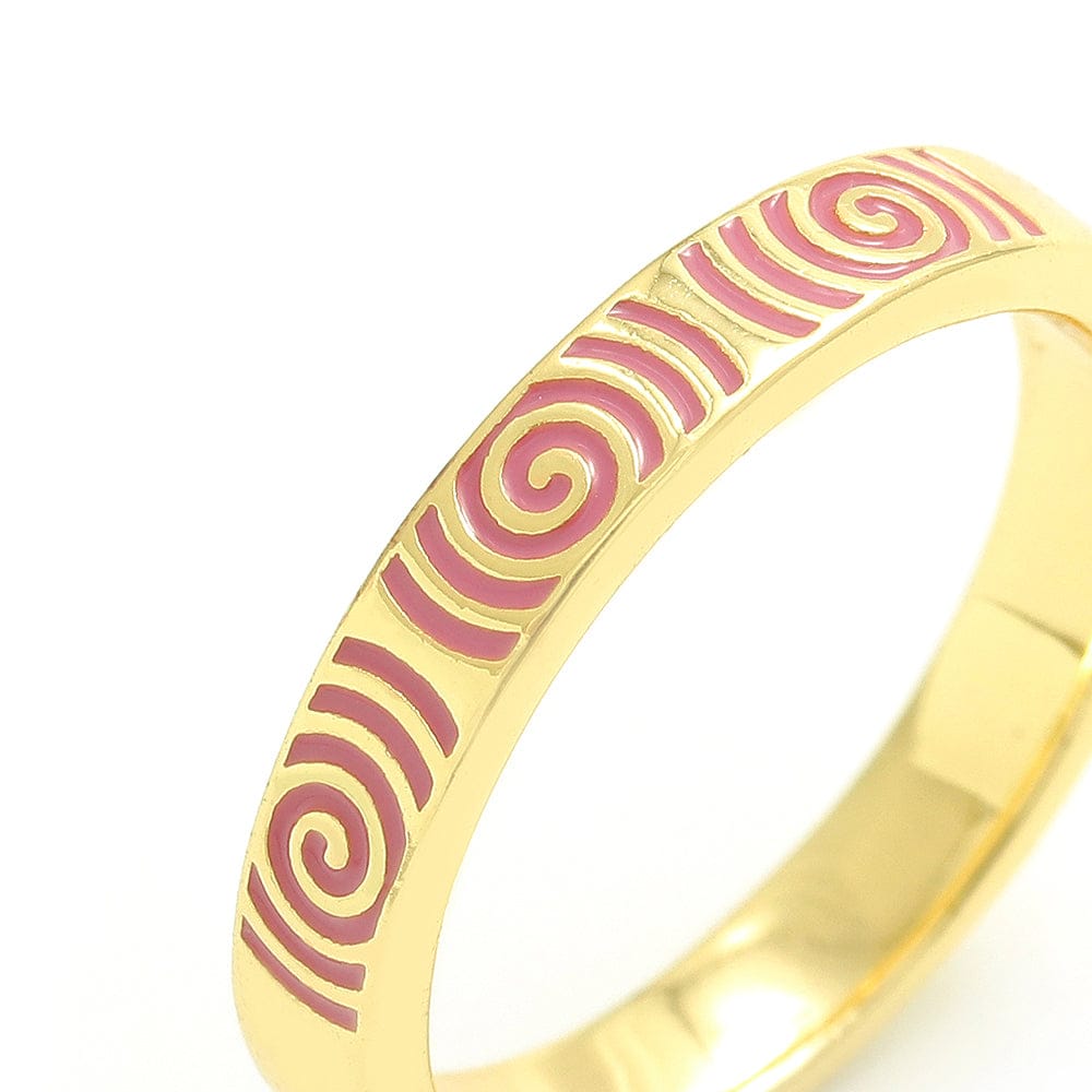 Anel estilo organograma com resina roxa