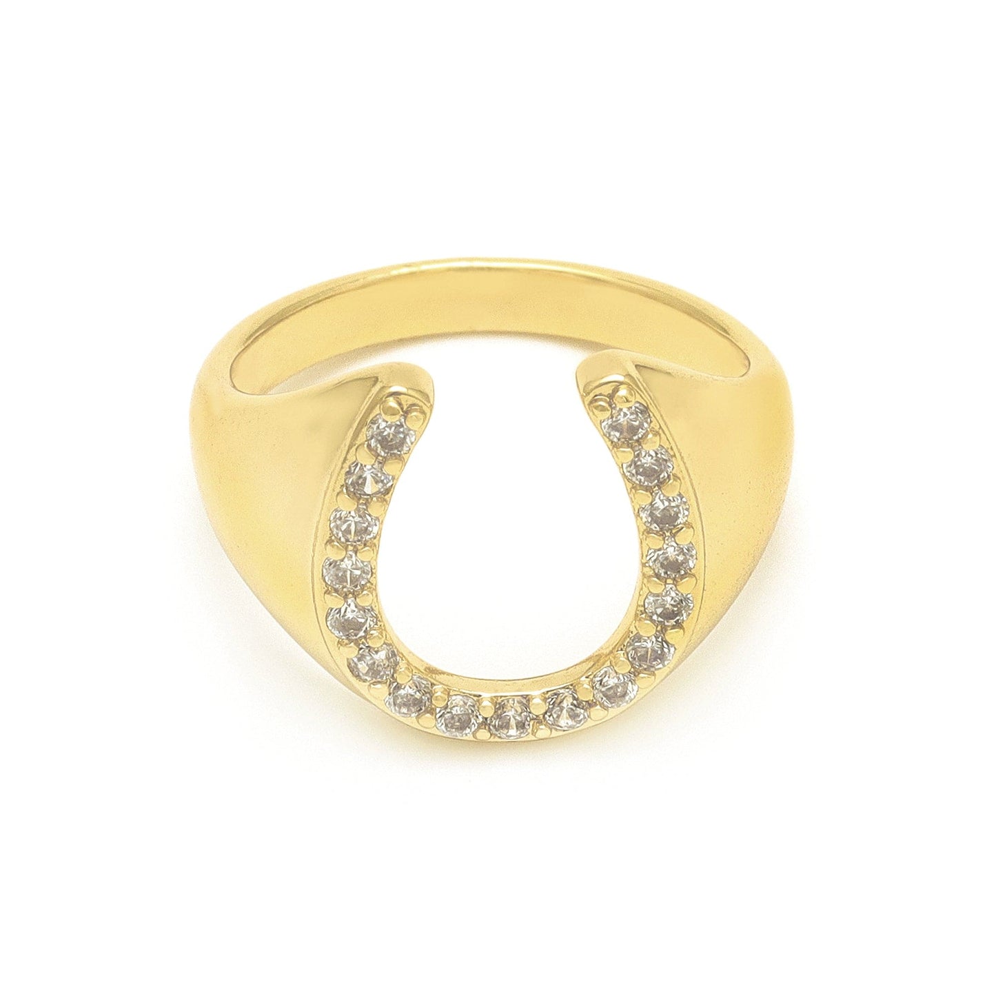 Anel de ferradura cravejada no atacado