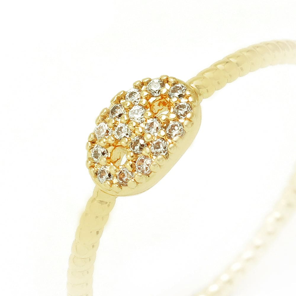 Anel Oval Cravejado XYR103369-1 戒指