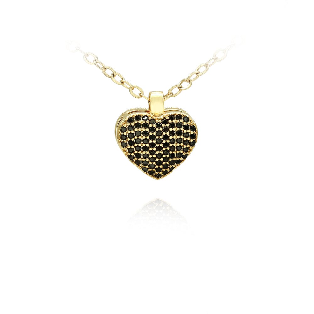Colar Coração Cravação Dupla Face xyn101014 necklace