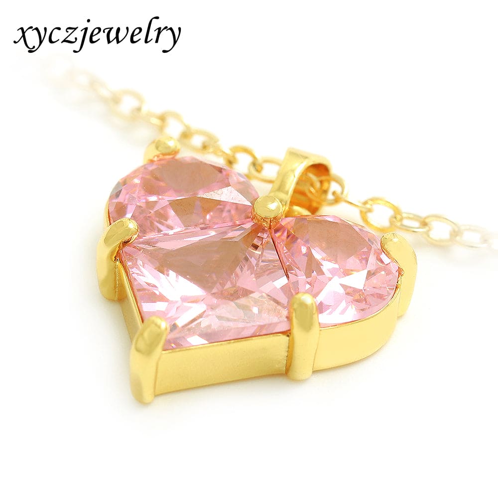 Colar Coração 3 pedras XYN101029