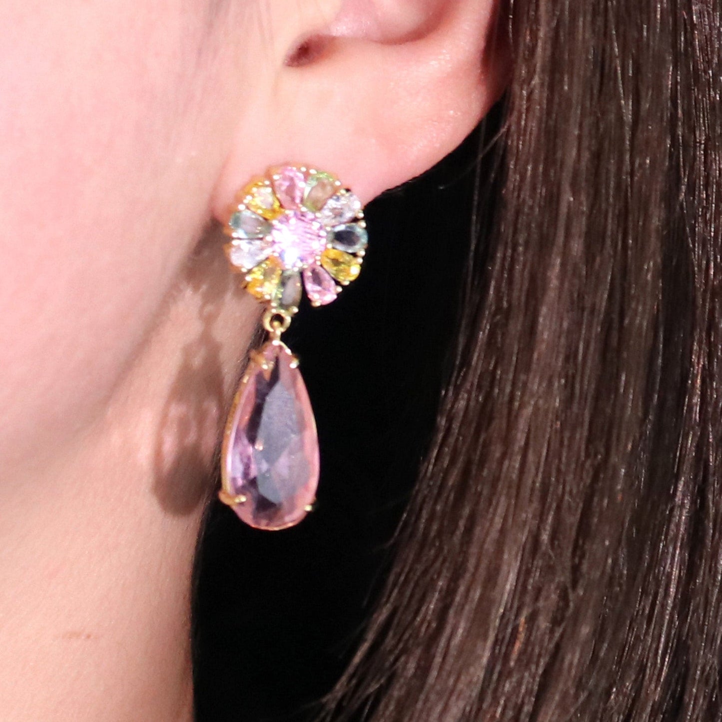 Brinco Flor e Gotas XYS101187