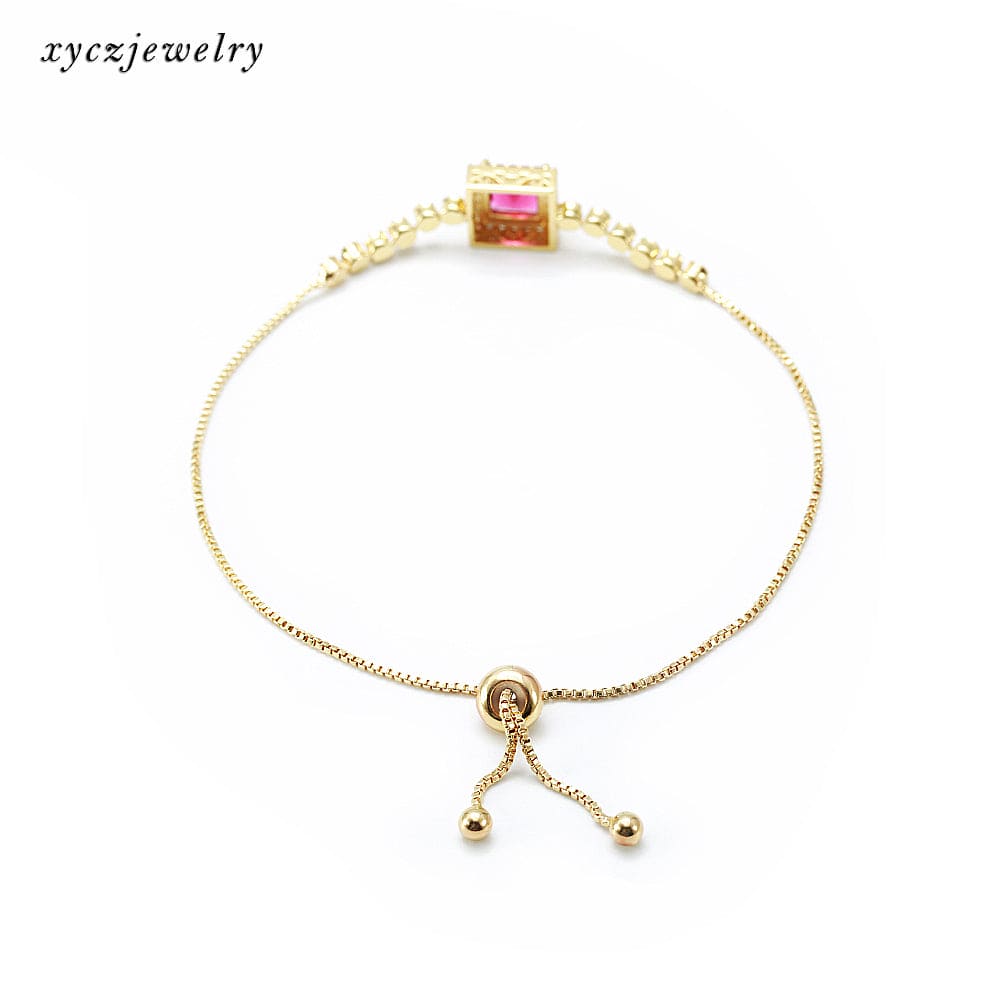 Pulseira Delicada Quadrado Lapidado XYS100382手链