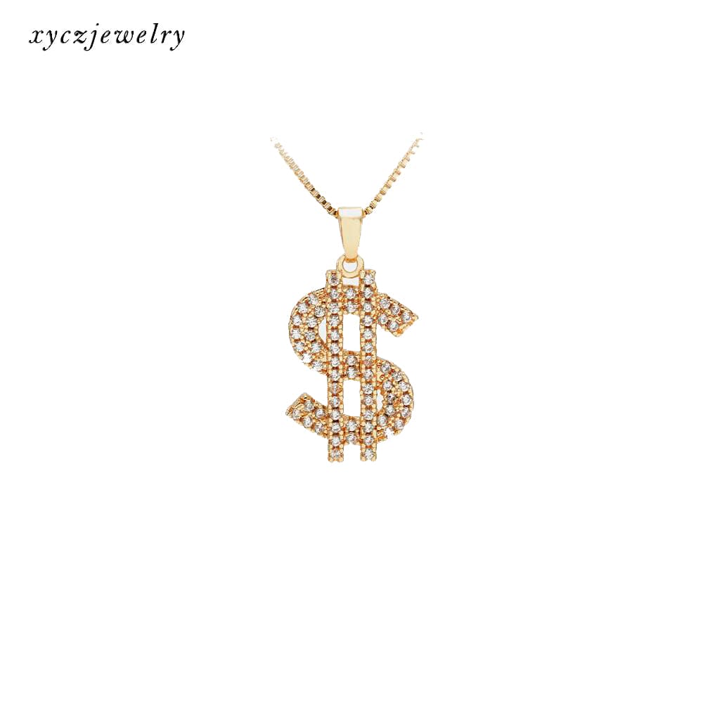 Colar Pingente Cifrão XYS100974 吊坠+链条