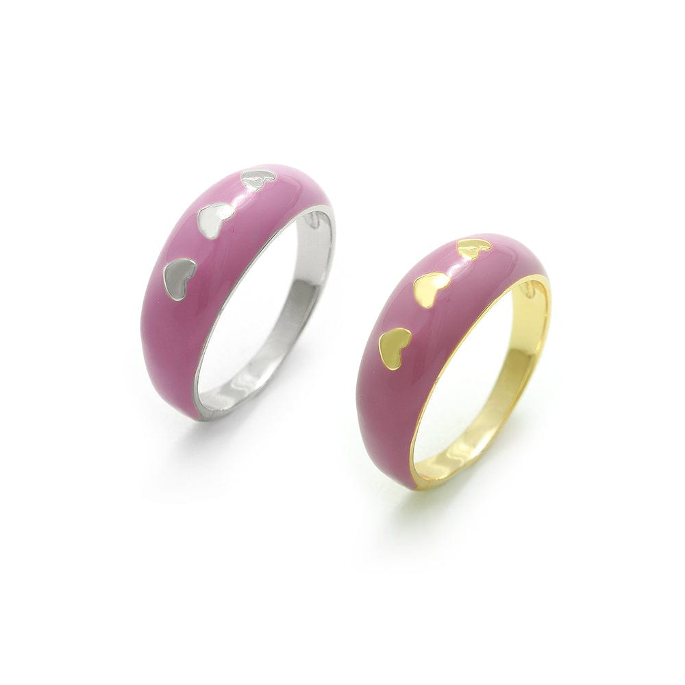 Anel coração com resina no atacado - XYR103334