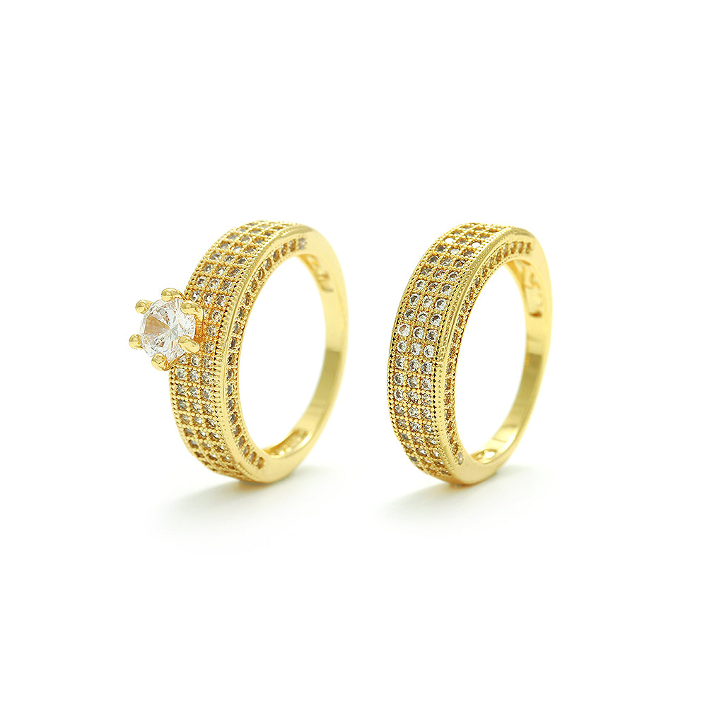 Anel Solitário com Aparador XYS100835 ring set