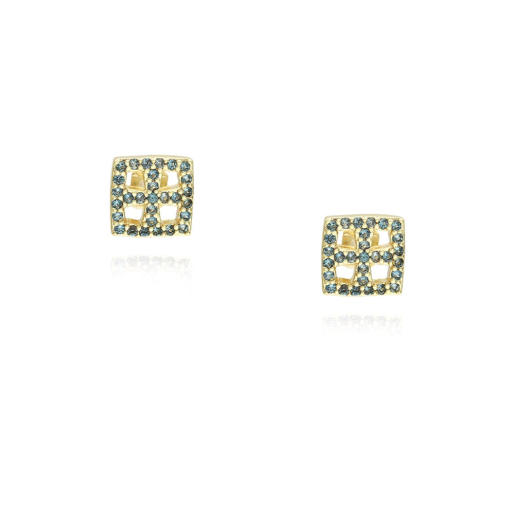 Brinco Quadrado Flor XYE104229 耳环earrings