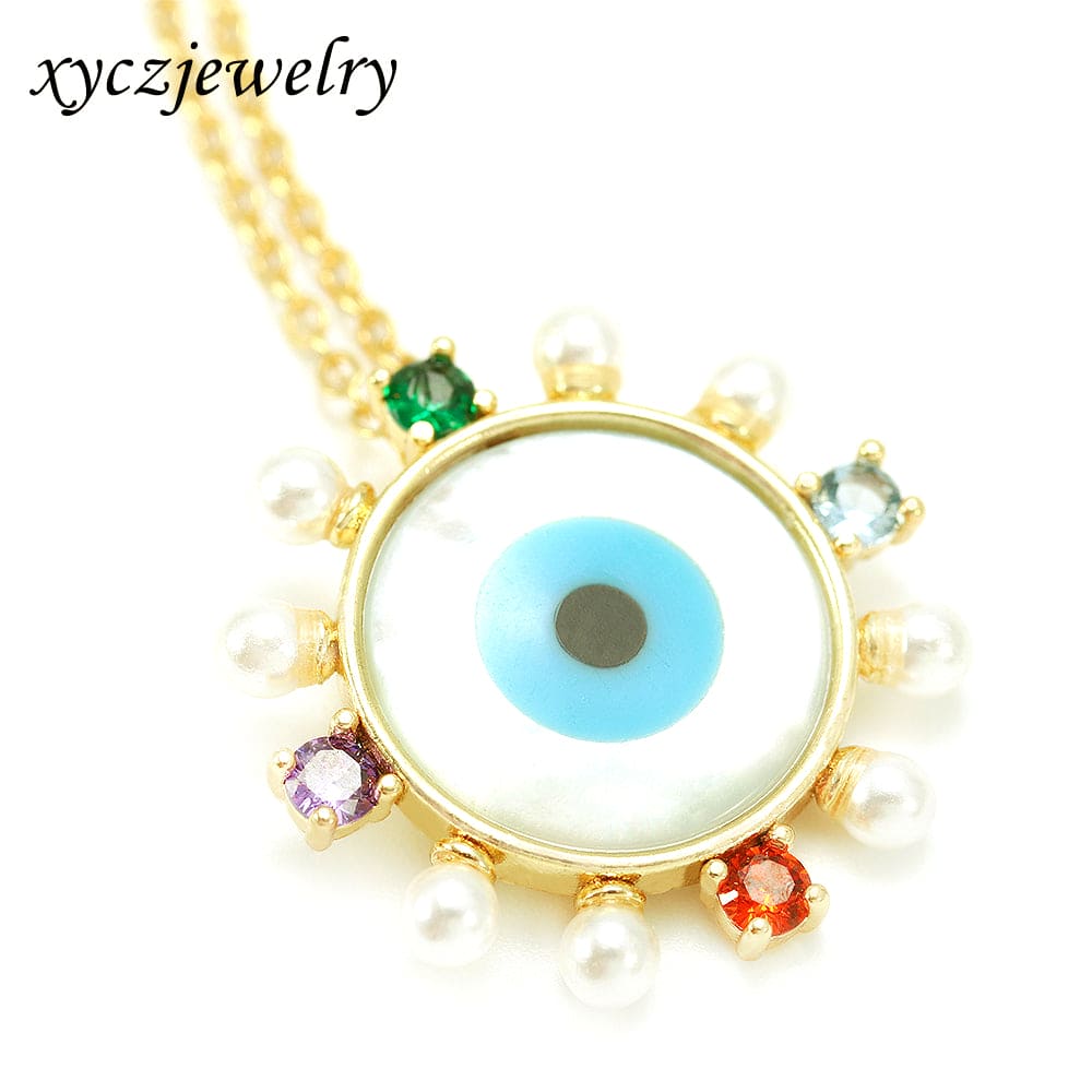 BRUTO - Colar pingente olho grego cores XYN100920