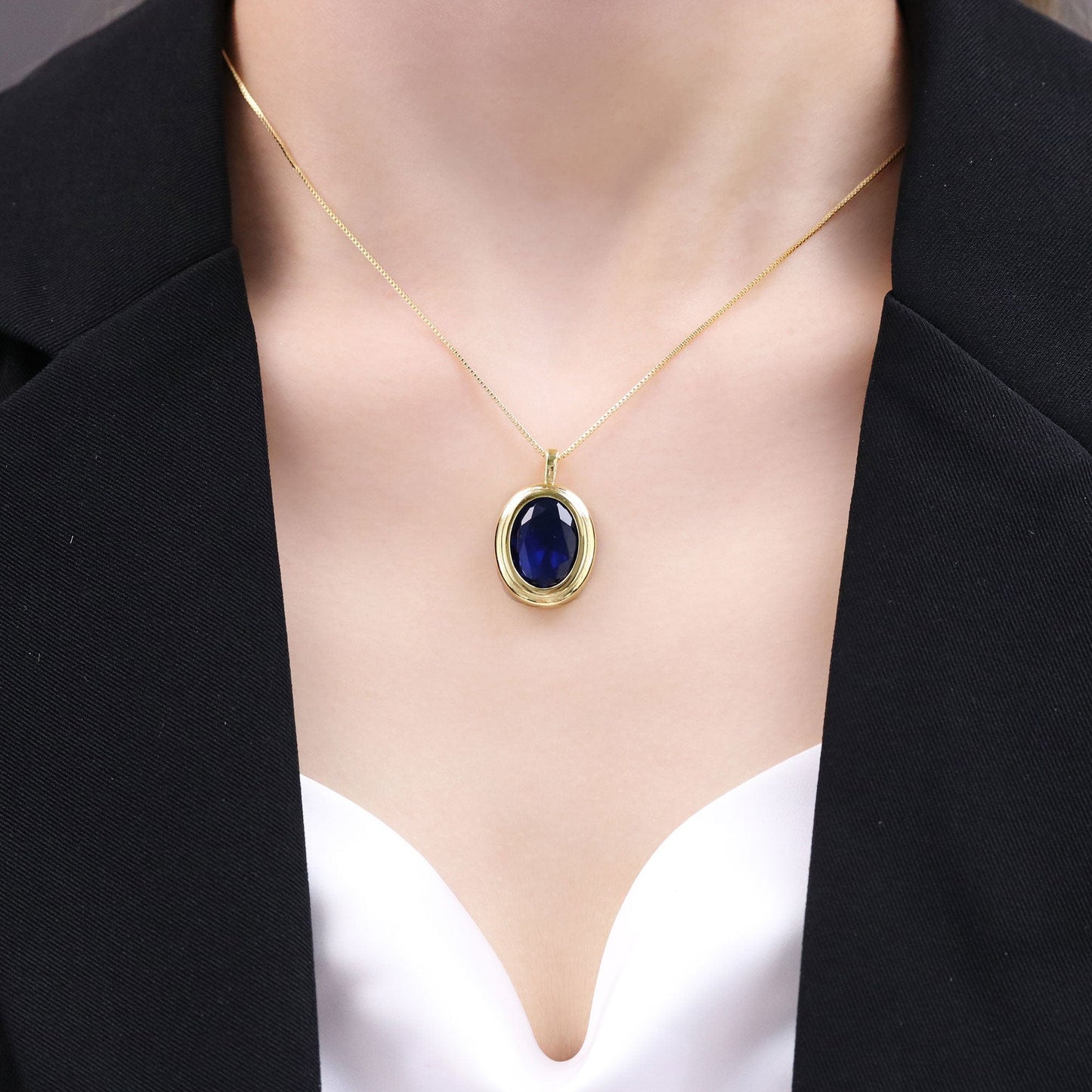 DESC-Colar Oval Cravação Inglesa XYN101134 necklace