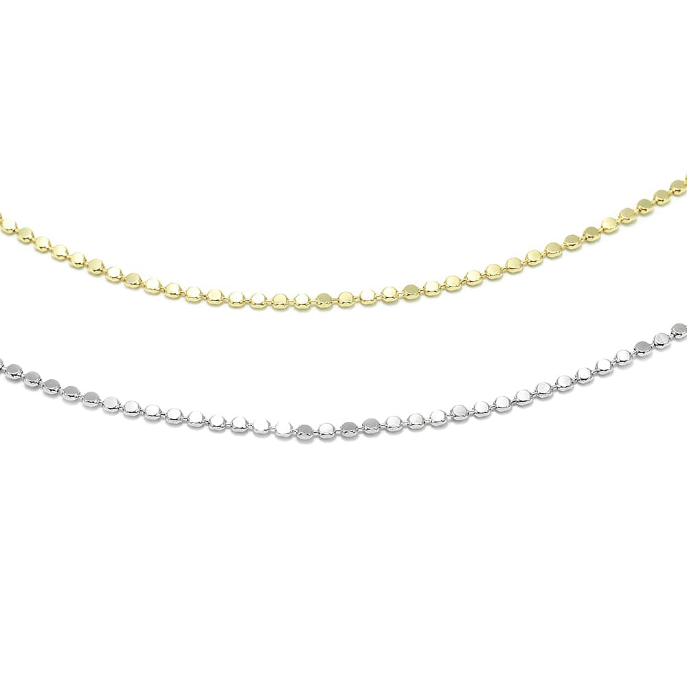 Colar bolinhas achatadas